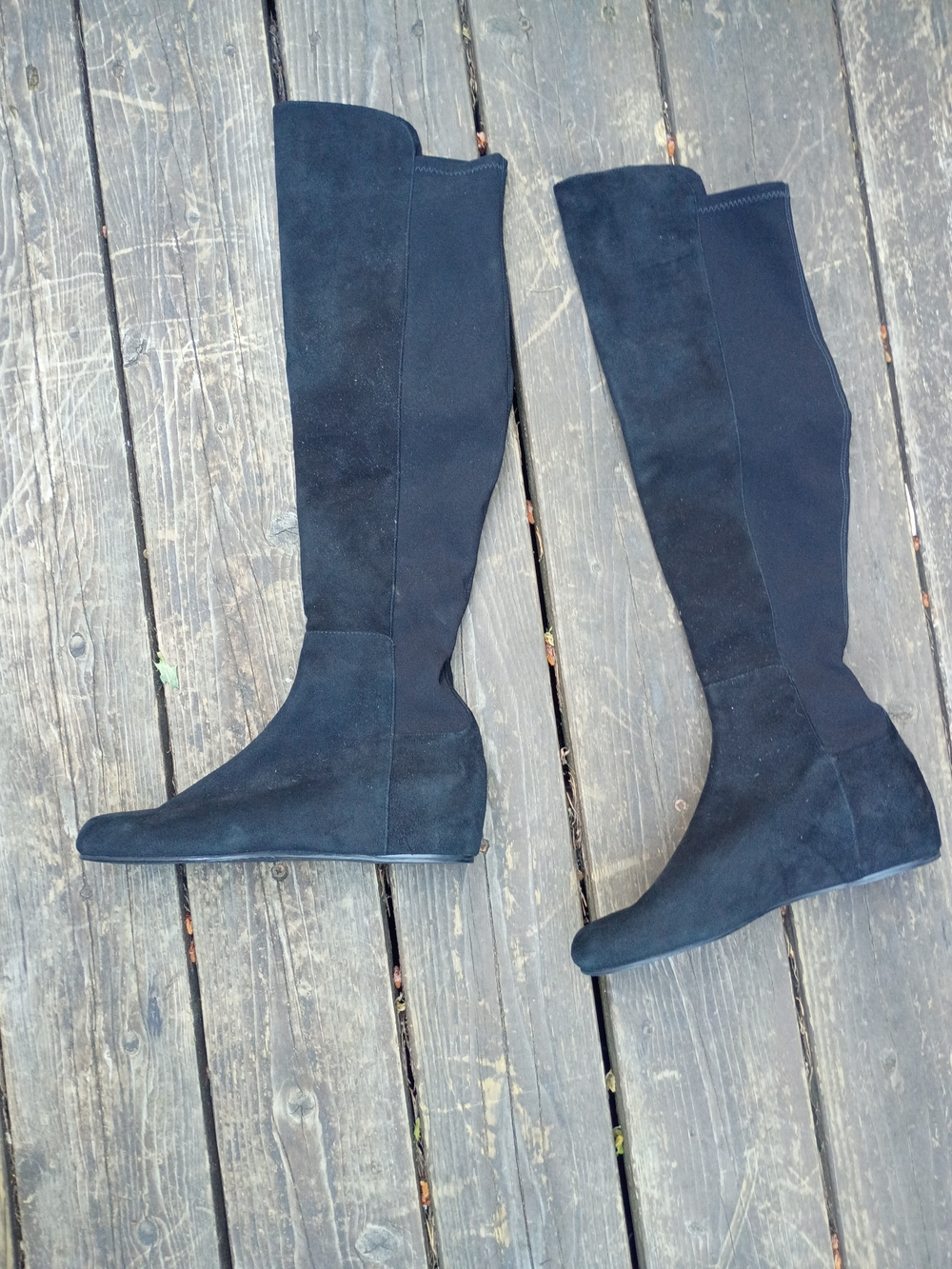 Stuart Weitzman Over The Knee Black Suede Boots